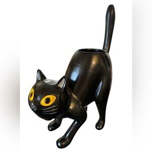 Halloween Black Cat Resin Tea light Holder